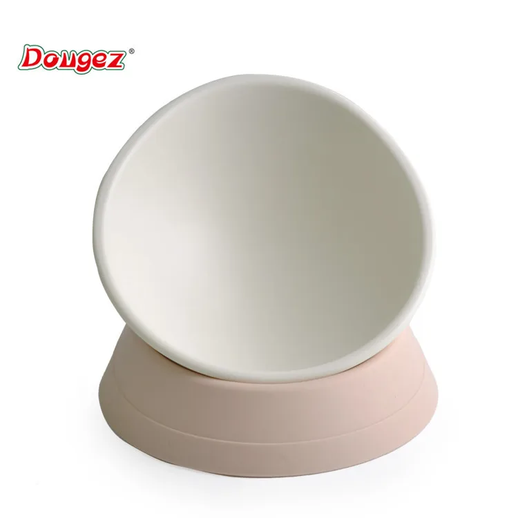 

Japanese style any angle can be tilted non-slip rice bowl flat face cat pet supplies food utensils