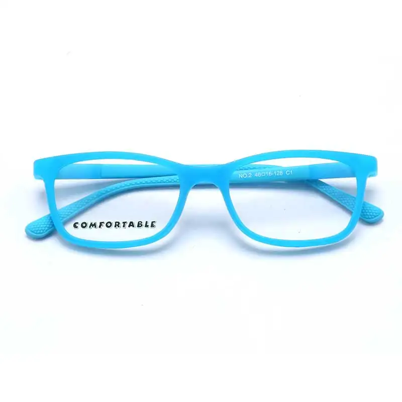 

YOUTOP Kids (Age 3-8) TR Silicone Boy's Girl's Basic Full Rim Youth Eyeglass Frames NO.2