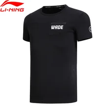 Li-Ning, мужские трикотажные футболки серии Wade, обычная посадка, хлопок, удобные, с коротким рукавом, с подкладкой, дышащие, спортивные футболки ATSN069 MTS2810