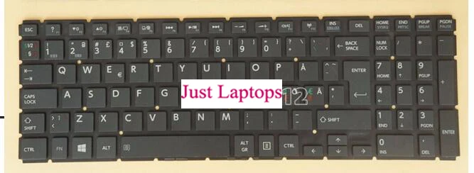 keyboard for Toshiba Satellite L50T-B L50-B L50D-B P50W-B P50-C P55 S50-B S50D-B S50T-B SWEDISH/NORWEGIAN/DANISH/FINNISH/NORDIC |