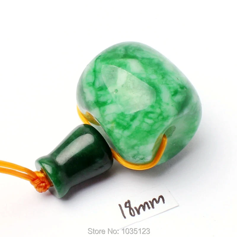 

Free Shipping 18mm Natural Green Jades Column Shape Tibet Guru DIY Creative Jewellery Making Loose Beads 1 Set w3275