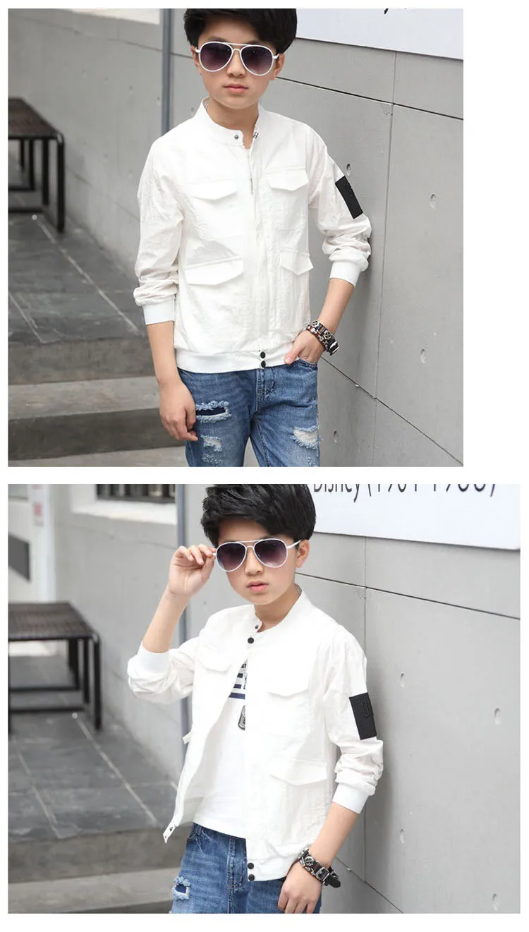 Teenage Boys Outerwear Coat Children's Wear New 2018 Spring and Summer Little Boys Fashion Solid Jackets For Kids Tops Clothing (16)