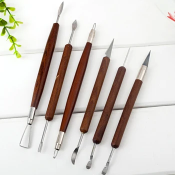 

Hand Cutter 6pcs/set Pottery Clay Wax Sculpture Carving Modelling Tools DIY Art Craft Nicking Cutter Graver Scalpel Multi Pen