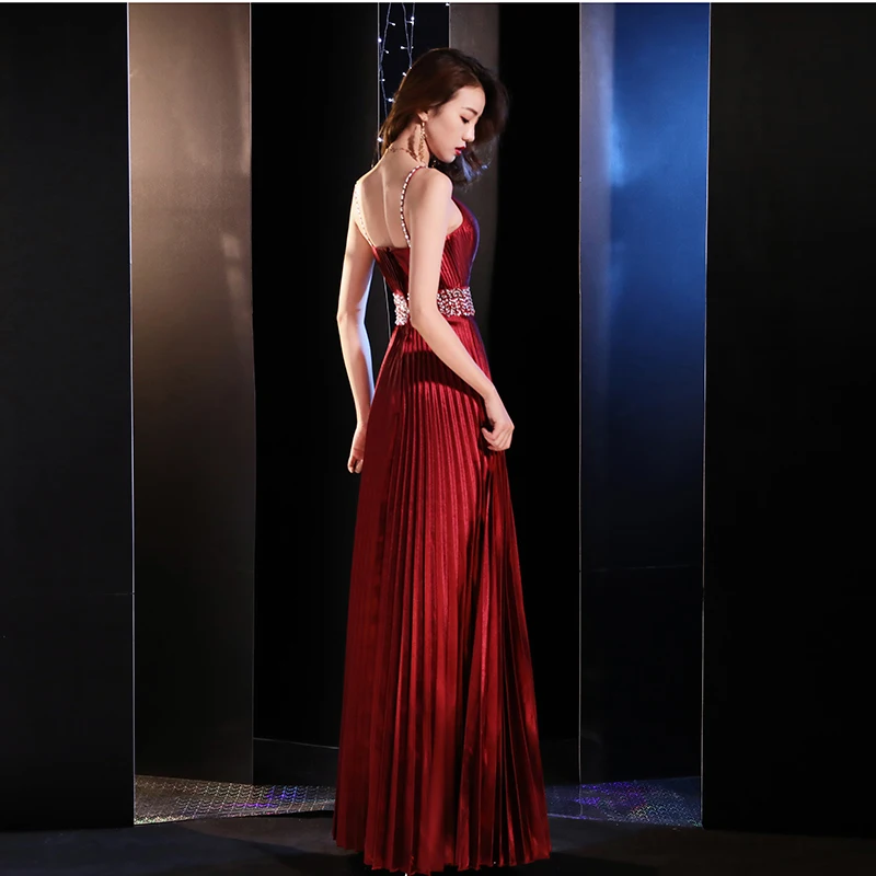 Новое поступление сексуальное красивое вечернее платье 2019 Спагетти ремень v-образный вырез торжественное платье galajurk abiye elbise вечерние