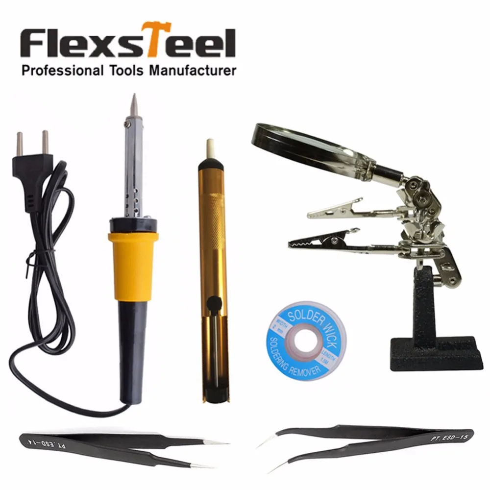 Solder Iron 40W+15" solder wire+ 4" wick 40W Professional Soldering