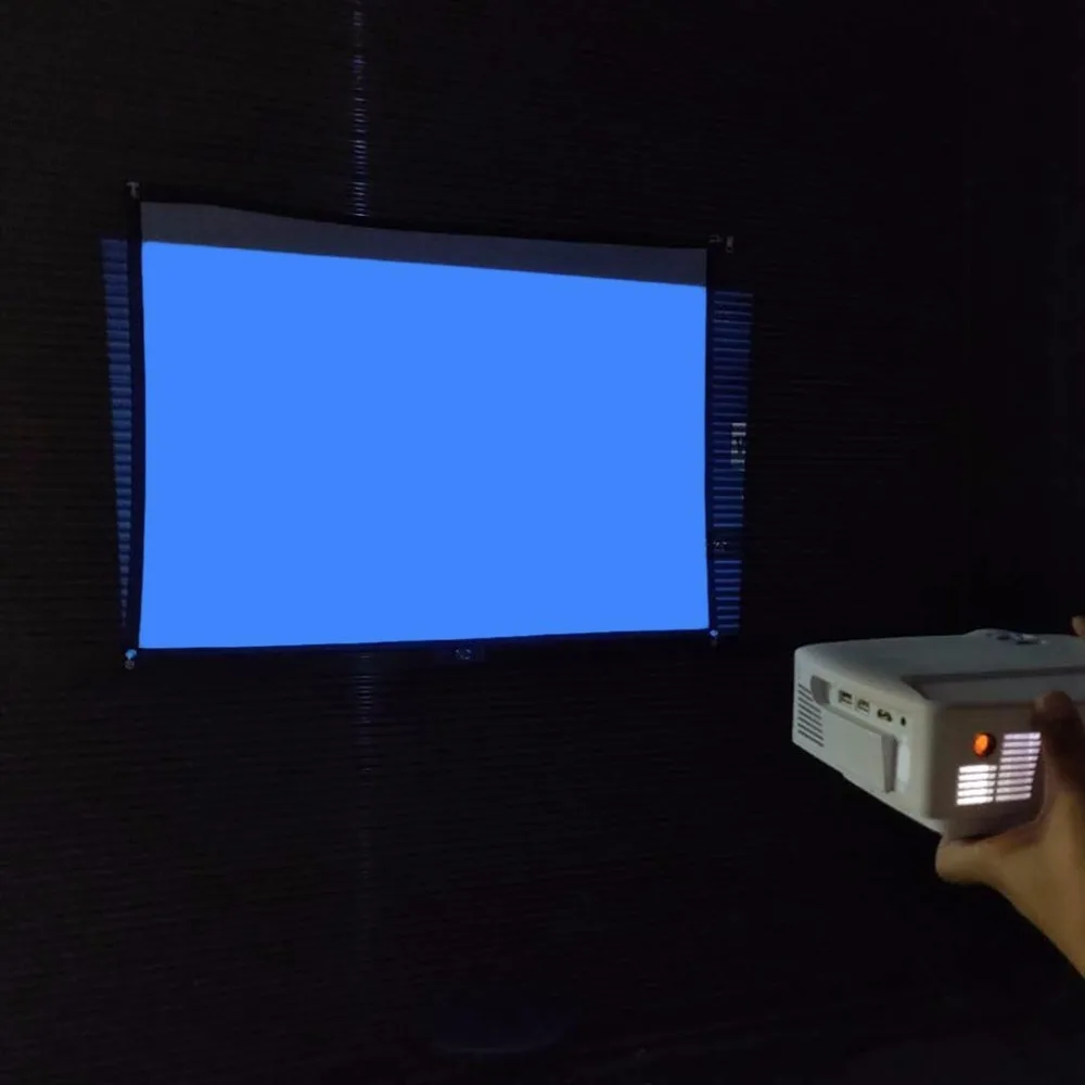 Большой 16:9 складная конструкция дома проекции Экран пленка Театр Открытый 60/72/84/100/120 дюйм головка для видеосъемки Экран для проектора