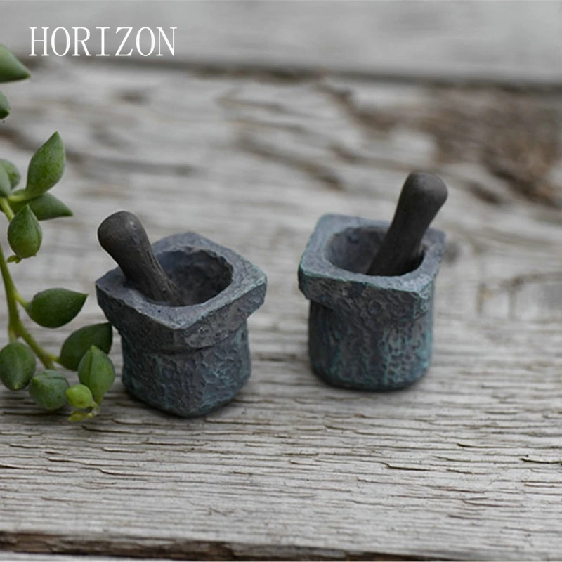 

Newest Medicine bowl DIY Fairy garden Statue Decor resin craft succulent Micro Landscape Gnome Jardim Miniature Terrarium 1 pcs