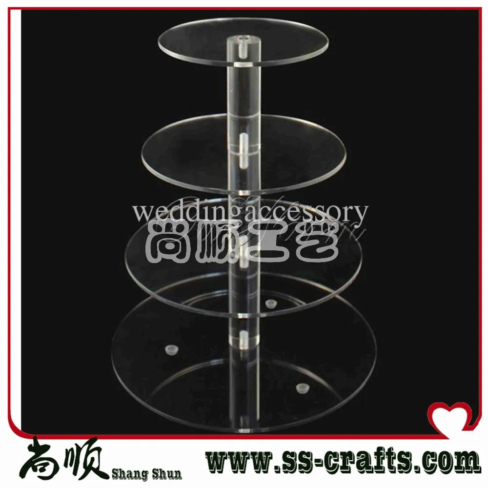 4 tiers acrylic cupcake stands/ color plexiglass wedding cake diplay