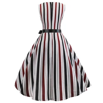 

Women's O-neck Red Plaid Dress Retro Vintage Needle Mountain Horizon Swing clothes