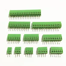 50 шт. в партии Универсальный 2,54 мм шаг 3 Pin 3 полюса PCB винт клеммный блок разъем
