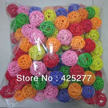 

100pcs Christmas tree decorative rattan ball,Wedding and home ornament craft ball 2.5 cm Free shipping 014024001