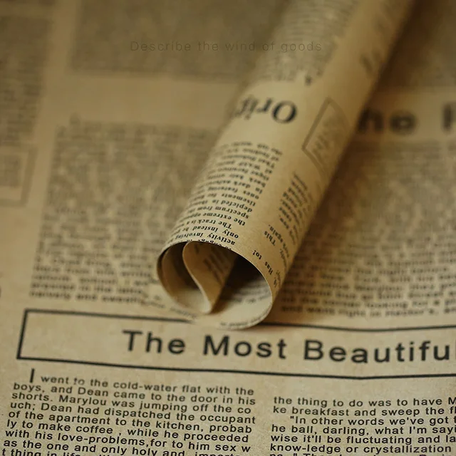 50*70cm Thicken Nostalgic Old English Newspaper European Vintage Style for Photo Props Ornaments Food Photography Background Mat Black font