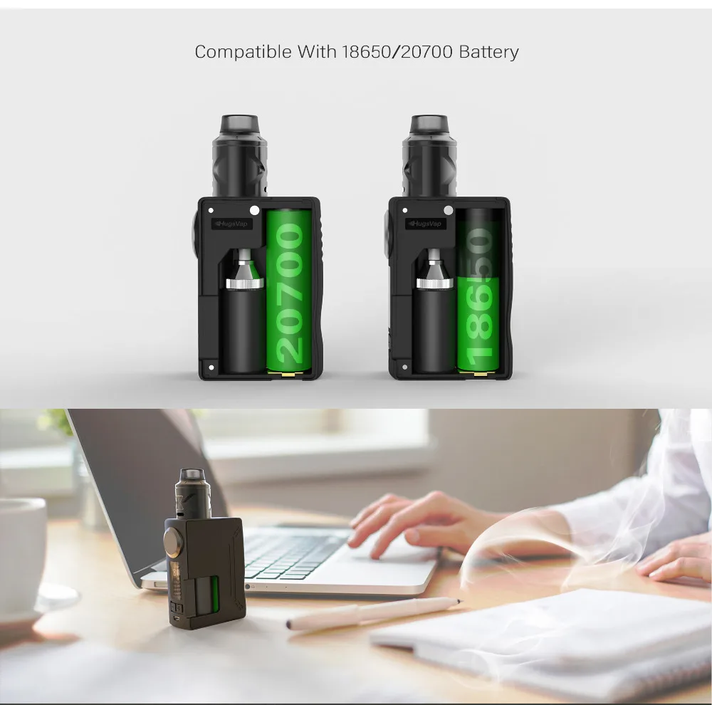 Hugsvape Surge Squonk Kit 80 Вт surge squonk mod с атомайзером piper rda работающим от одной батареи 18650 vs