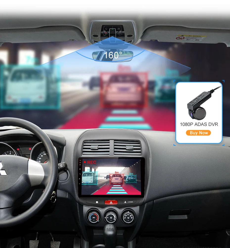 Sale AWESAFE 2 din Android 8.1 Car Radio Multimedia video player gps navigation For Mitsubishi ASX 2010-2018 gps headunit 4g wifi ips 5