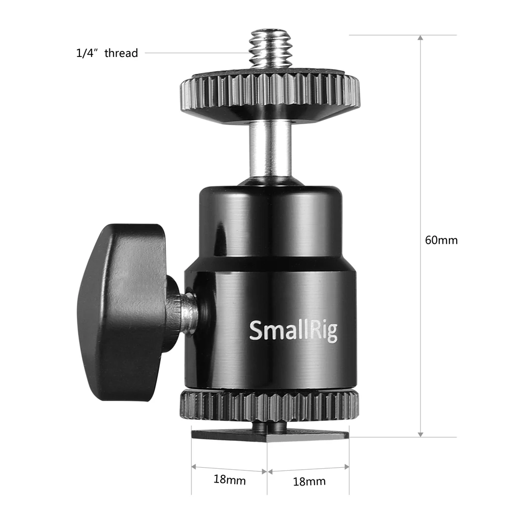 SmallRig 1/" камера Горячий башмак крепление с дополнительным 1/4" винт(2 шт в упаковке) для универсальной Dslr камеры клетка/монитор/ЖК-2059