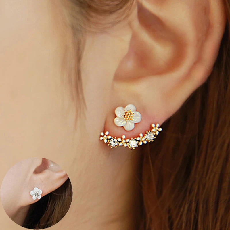 18k Rose Gold Plated Flower Stud Earrings Fashion Jewelry 18k Rose Gold Plated Flower Stud Earrings Fashion Jewelry