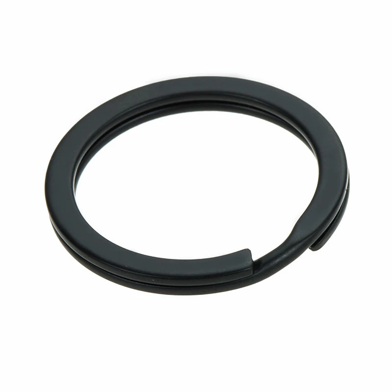 10/20PCS 크기 15/20/25/28/30/32mm 검은 금속 열쇠 고리 분할 반지는 결코 퇴색하지 않습니다 높은 Quaility 열쇠 고리 맞는 가방 키 체인