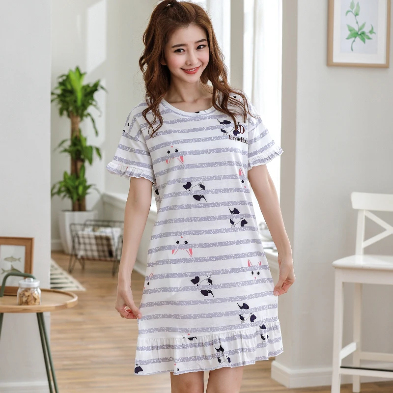 Womens Nightgowns Summer Cute Women Sleepwear M XXL Nightgowns Home