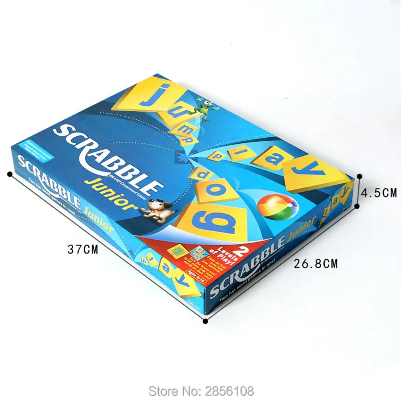 2 уровня игры Junior SCRABBLE Fun word Puzzle игра Развивающие игрушки для вечеринки кроссворд