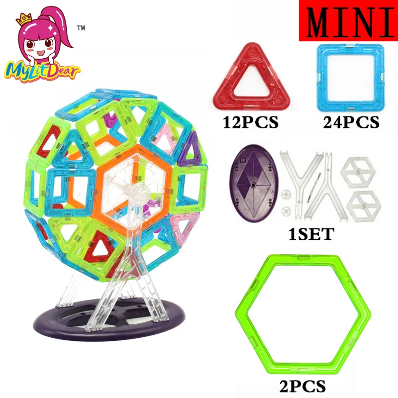 37 шт. мини-Обучающие кирпичи робот обучающая Магнитная дизайнерская игрушка DIY строительные блоки Развивающие Кирпичи игрушки для детей