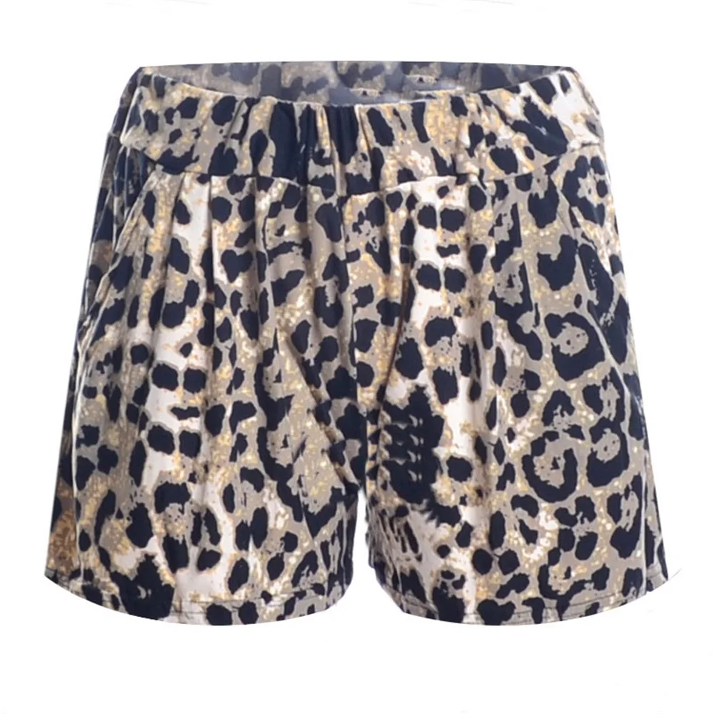 Summer Leopard Printing Soft Women Shorts Fashion Casual Comfortable
