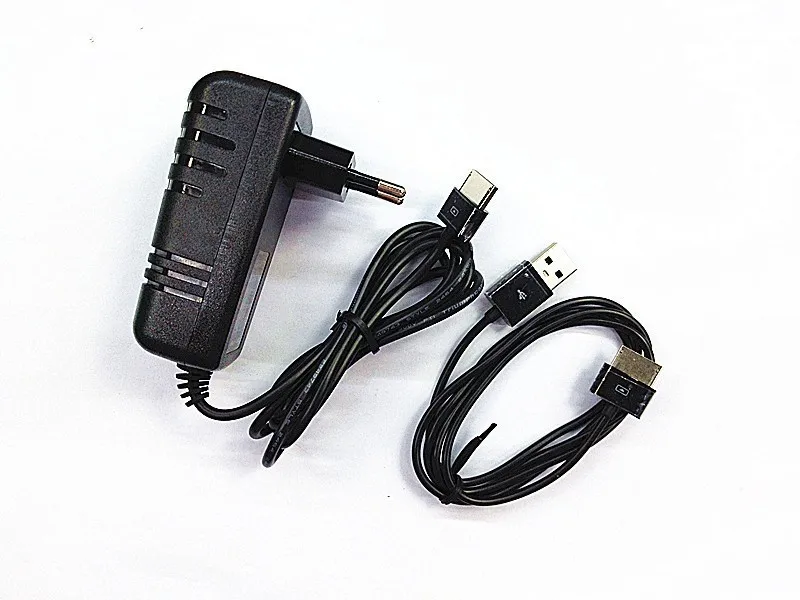 Usb-разъемом для синхронизации данных кабель+ ЕС Подключите адаптер переменного тока питания для ноутбука Asus VivoTab TF600 TF600T TF710T TF810C планшетный ПК