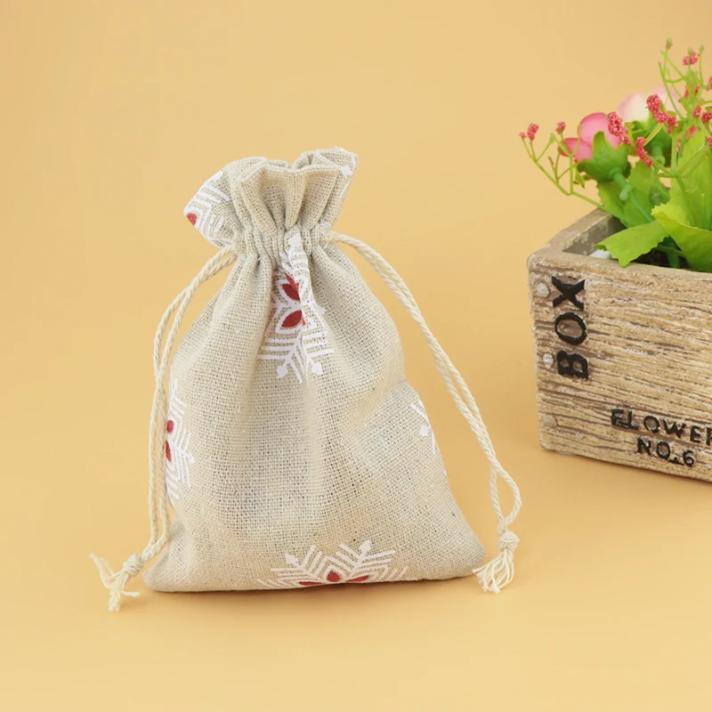 10pcs/lot Small Drawstring Cotton Bag for Gift Sachet Grocery Storage