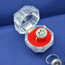 60 шт. акриловый кристалл прозрачный кольцо коробка прозрачная красная коробка серьги шкатулка для украшений подарочные коробки упаковка ювелирных изделий