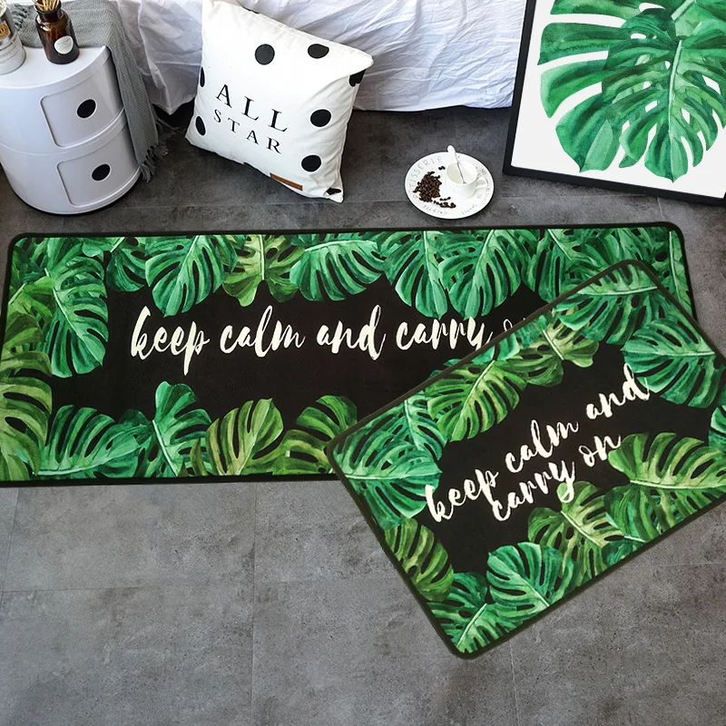 

Funny Cat Tropical Leaf Flamingo Kitchen Mat Set For Floor Long Welcome Kitchen Carpet Rug Anti Slip Doormat Tapis De Cuisine