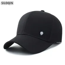 SILOQIN Snapback Cap Bonés de Beisebol do Algodão dos homens Tamanho Da Cabeça Ajustável 2019 NOVA Moda Simples Carta Esportes Língua Cap Pai chapéus