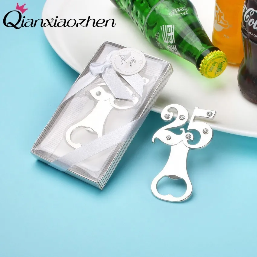 

Qianxiaozhen Number 25 Bottle Opener 25th Birthday Party Favors And Gifts For Guests 25th anniversary Souvenirs Party Supplies