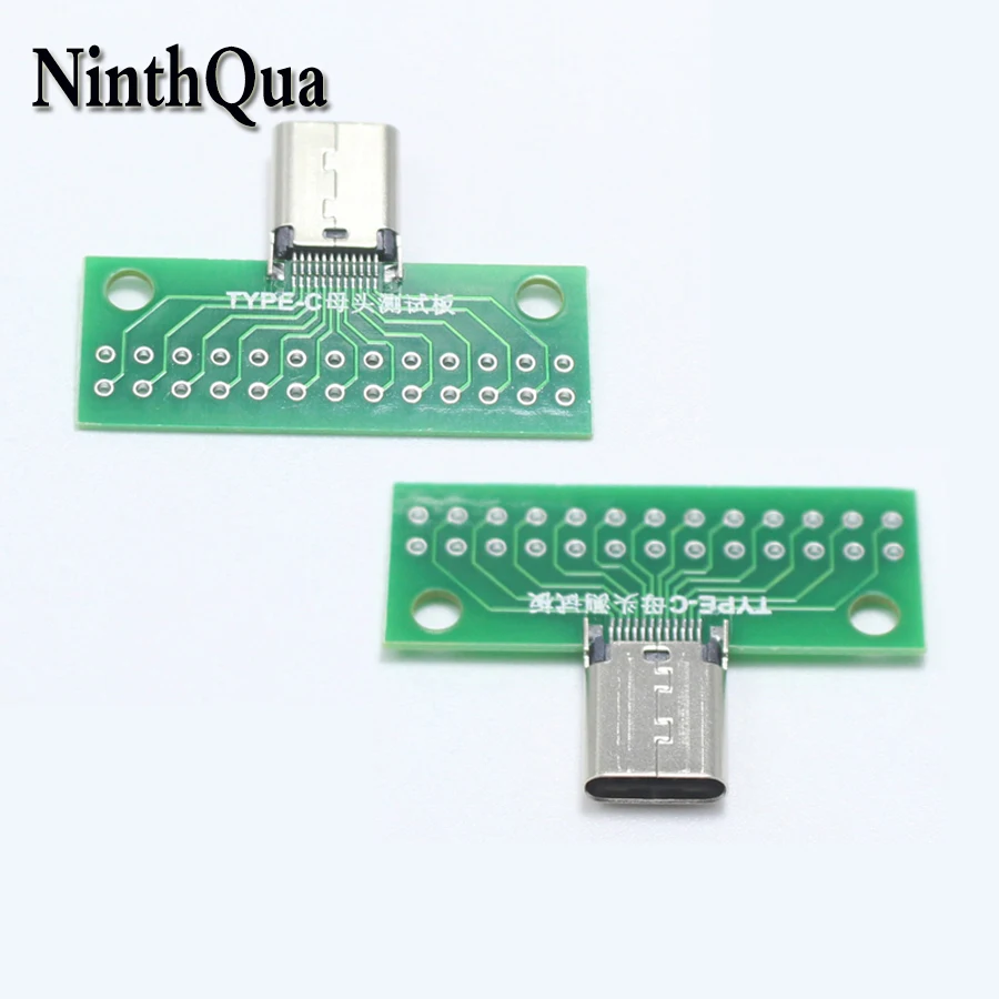 

1pcs USB 3.1 Type C Connector 24 Pin Female Socket receptacle adapter to solder wire & cable 24P PCB Board