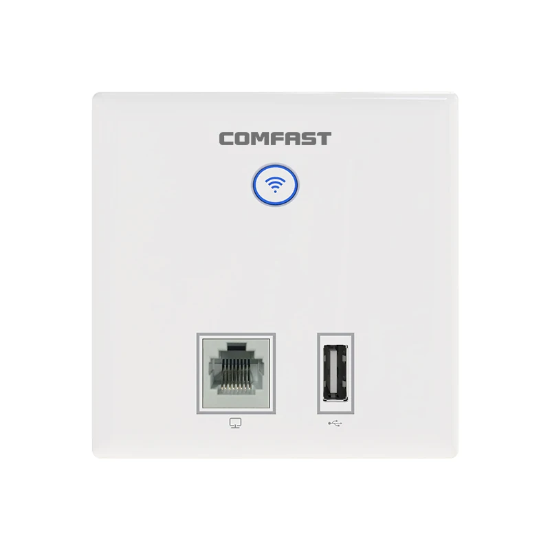 

300Mbps in Wall WiFi router Access Point Wireless Socket AP for Hotel Project RJ45 USB 802.11b/g/n 48V POE USB 2.0 Charging