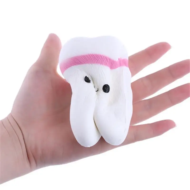 Sanqi Elan 11cm Simulation Cute Teeth Soft Squishy Super Slow Rising Original Packing Ball Chain Kid Toy 