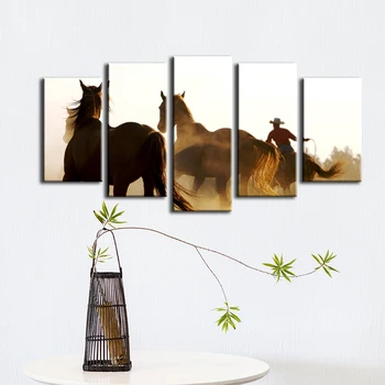 

Poster Wulian Painting Horses Canvas Printing Room Decoration Print Picture Canvas Frameless Draw Home Decoration Painting