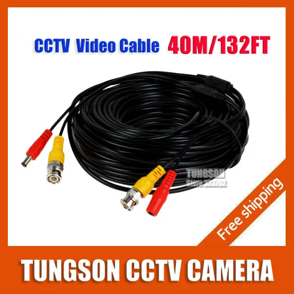 

40M 132Feet Security Camera Power Cable for CCTV BNC Video Surveillance Cable DVR System Installation.Free Shipping