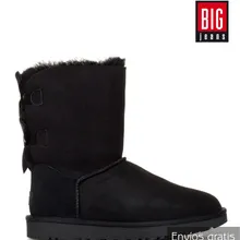 Угги BAILEY с бантом и удобными ступнями теплая Благодаря подкладке Borrego Цвет черный