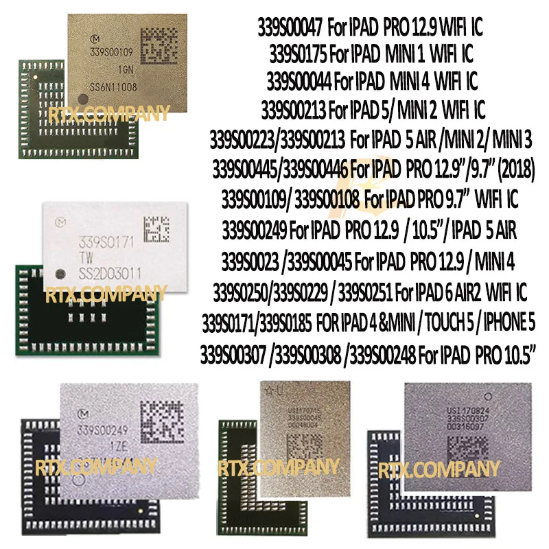

339S0250/0251 339S00446 339S0185 339S0229 339S0171 For IPAD 4 5 6 AIR AIR2 MINI1 MINI2 MINI3 MINI4 PRO 9.7" 10.5" 12.9" WIFI IC