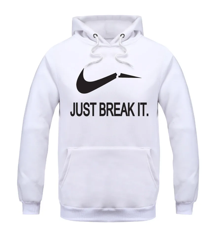 Autumn Winter Cotton2015 Men Women Long sleeved hooded JUST BREAK IT Hip Hop Print Hoodies Sweatshirts