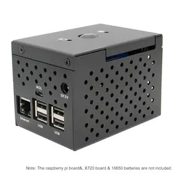 Raspberry Pi X720 соответствующий Алюминиевый металлический корпус/корпус, X720 чехол + GPIO reference & switch board + кнопка для Raspberry Pi 3 B +/3B