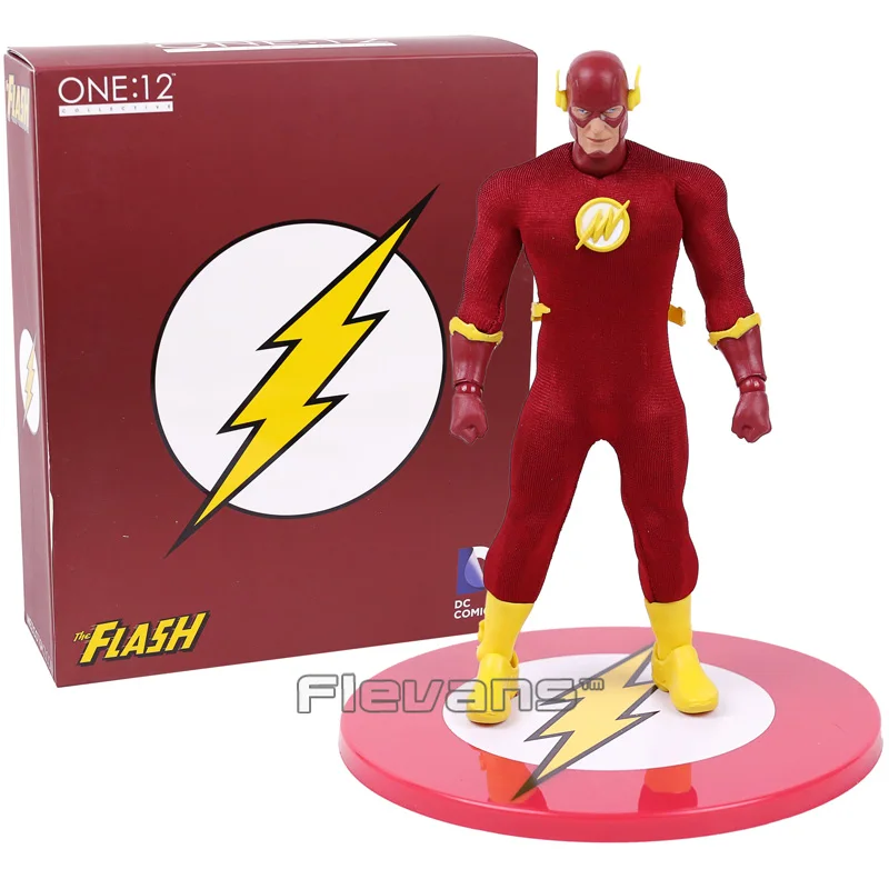 

MEZCO DC COMICS The Flash 1/12 Scale PVC Action Figure Collectible Model Toy (real clothes) 16cm