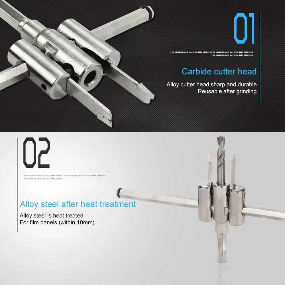 Drill Bit Circle Hole Saw Adjustable Drill bit 120/200/300mm Aircraft Type Wood Circle Hole Saw Cutter Cordless Woodworking Tool Drill Bit Circle Hole Saw Adjustable Drill bit 120/200/300mm Aircraft Type Wood Circle Hole Saw Cutter Cordless Woodworking Tool