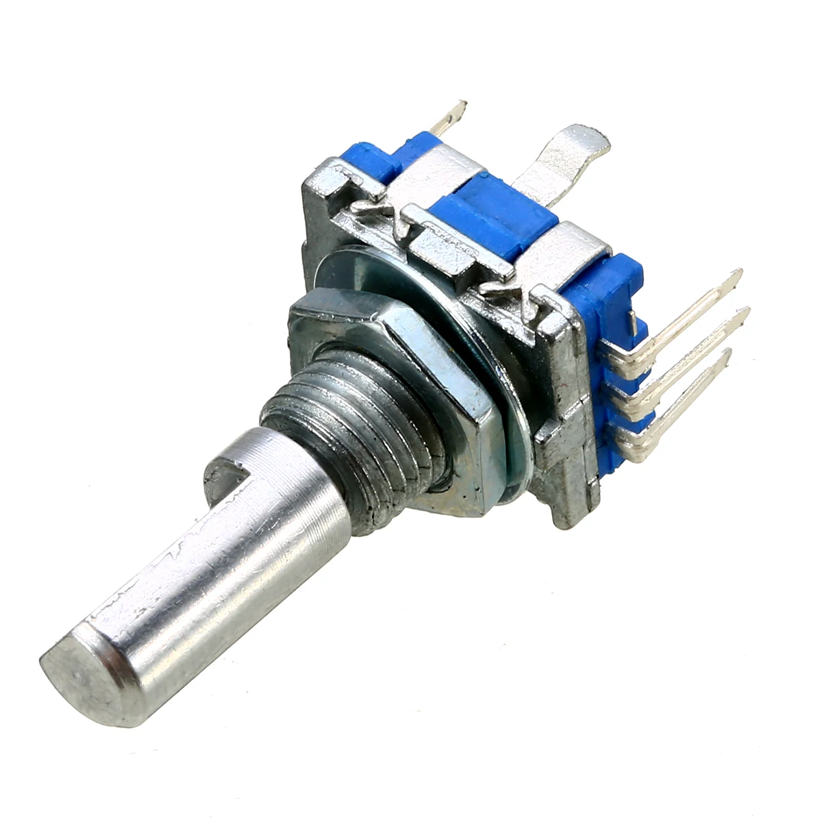 3pcs Rotary Encoder With Push Button 6mm Shaft Diameter 20 Position 360 Degree Electrical Encoder Push Switches 5 Pin Mayitr