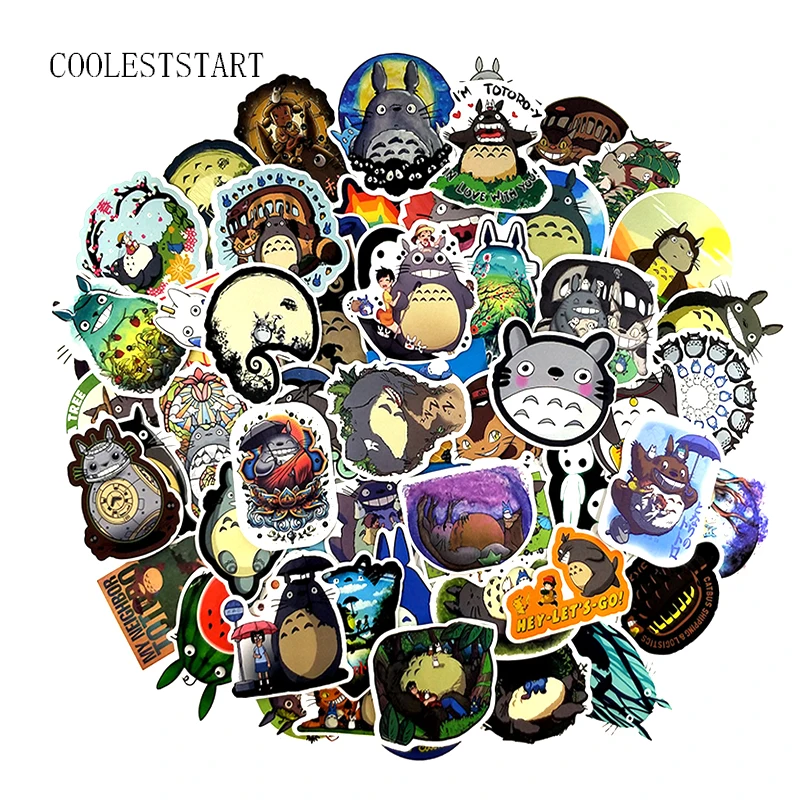 

114Pcs/Lot My Neighbor Totoro Cartoon Stickers For Notebook Suitcase Refrigerator Motorcycle Accessories Japanese Style Sticker