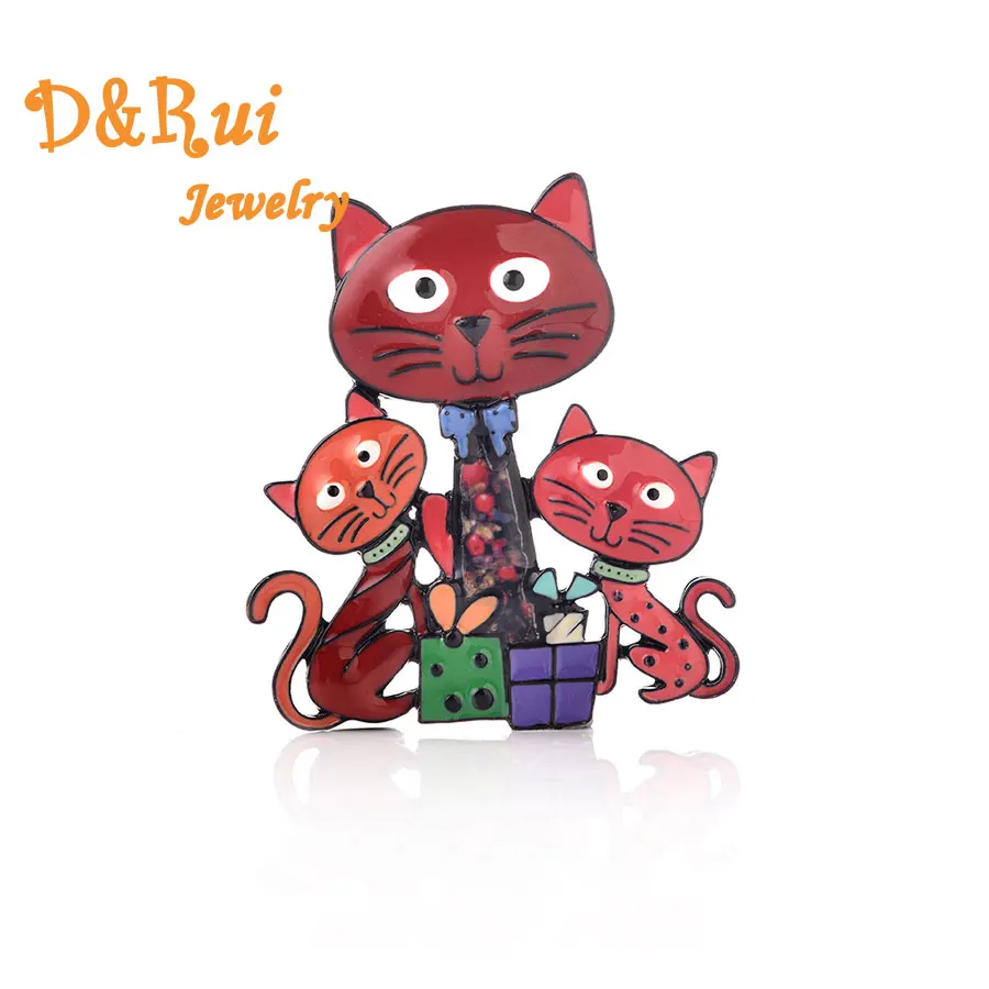 

Three Little Kittens Brooches Cute Enamel Brooch Female Pins Cat 2019 New Fashion Jewelry Zinc Alloy Animal Pin Accessories Gift