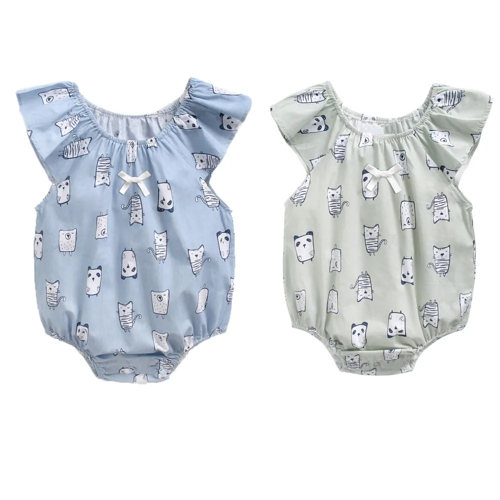 Детские комбинезоны Одежда для новорожденных ropa bebe летние с принтом маленьких