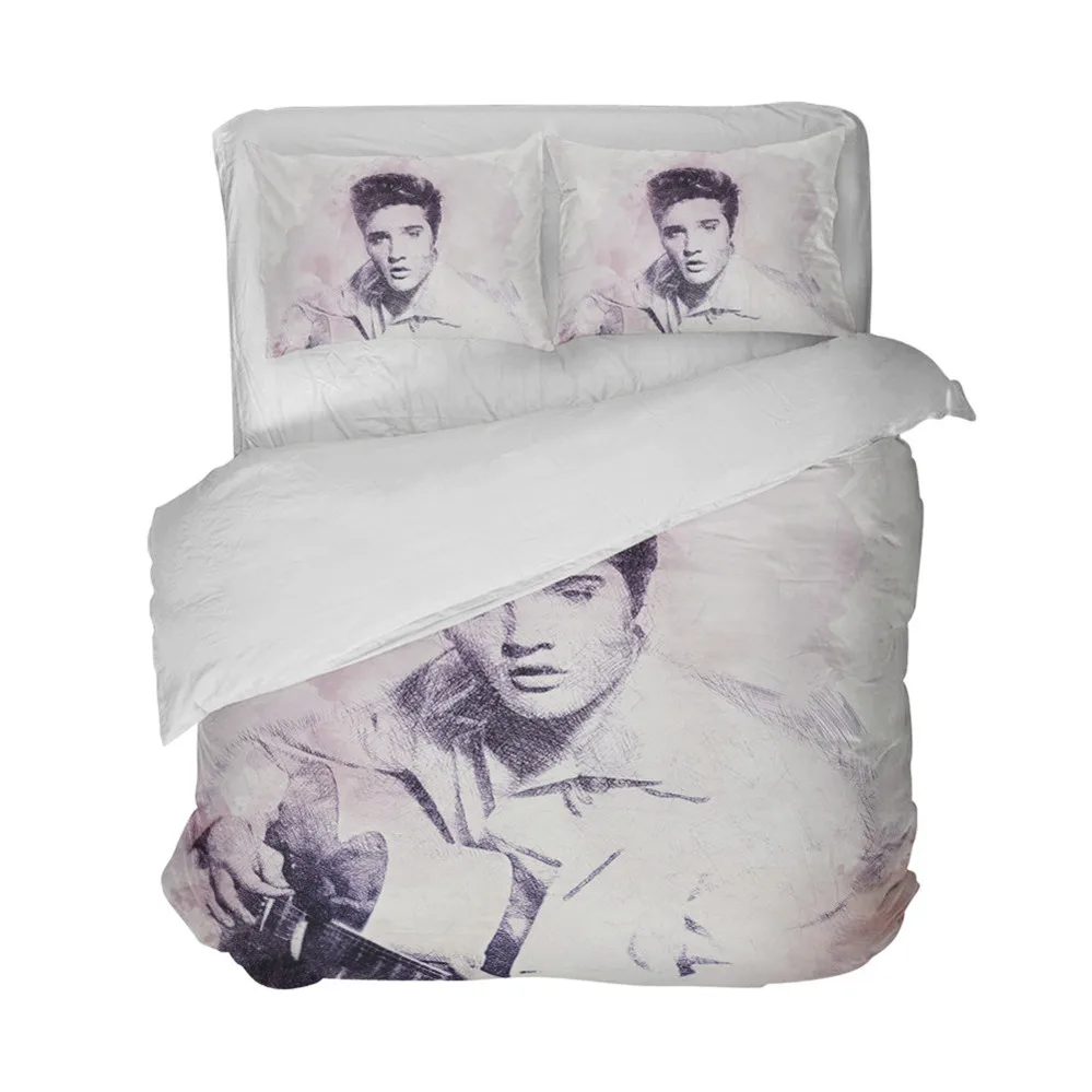 الكلاسيكية صورة طقم سرير الفيس بريسلي طباعة مجموعة غطاء لحاف الملك الملكة الفراش المخدة الملك المشجعين ديكور غرفة نوم D40 الكلاسيكية صورة طقم سرير الفيس بريسلي طباعة مجموعة غطاء لحاف الملك الملكة الفراش المخدة الملك المشجعين ديكور غرفة نوم D40