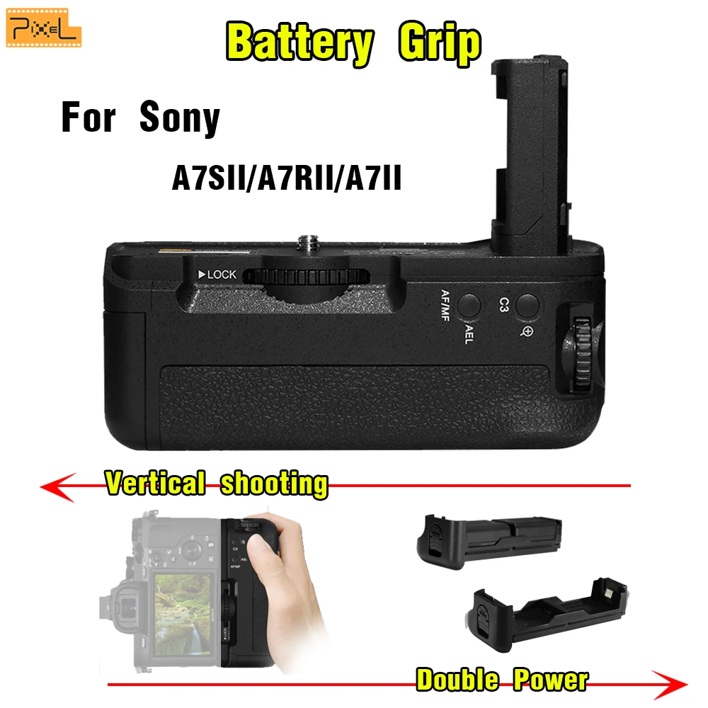 

Camera handle Vertical shooting Double Battery case Pixel Battery Grip For Sony A7SII/A7RII/A7II Vertical shutter Macro AG-C2