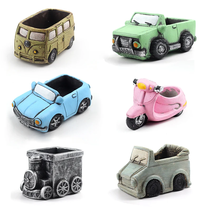 

Cute Cars Silicone Mold for Cement Flowerpot Concrete Mould Handmade Home Decoration Tool