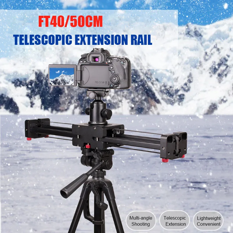 FT40cm Телескопический 5D3 5D2 демпфирующий скользящий триппинг DSLR камера DV рельсовый рельс видео стабилизатор слайд для фотостудии